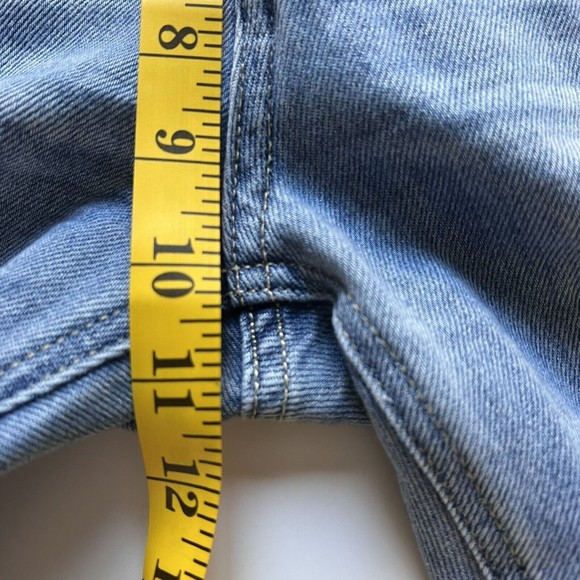 Kancan Jeans Womens 5/26 Light Wash Mid Rise Distressed Destroyed Tapered Denim - Picture 11 of 14